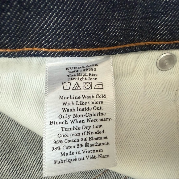Everlane The high rise straight leg Jean 30 in to cuff inseam - Picture 5 of 5
